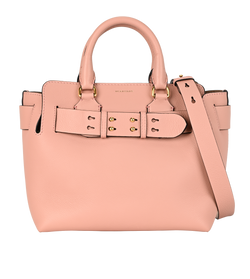 Changeable Belted Tote, Leather, Pink/Black, MII, S/DB, 3*